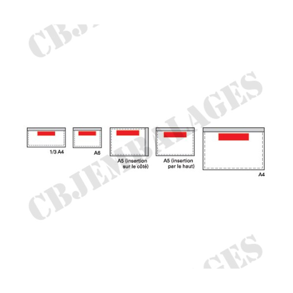 Pochette 160 x 120 imprimée (A6 - A4 plié en 4) - CBJ Emballages
