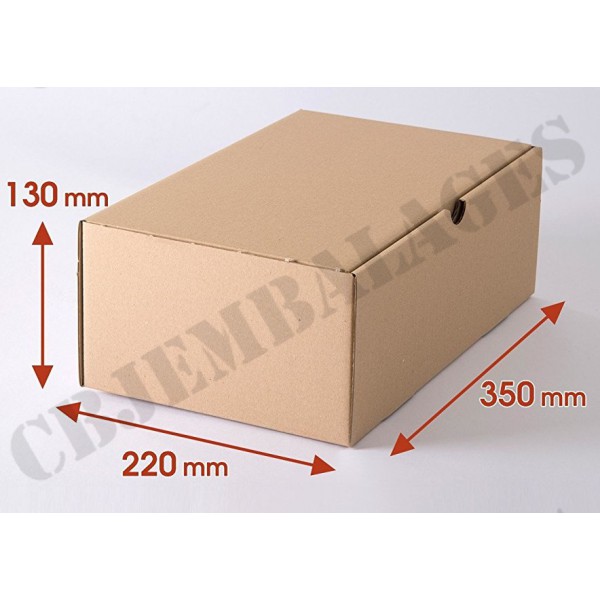 Carton standard simple cannelure 25x15x10 cm