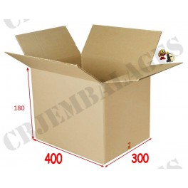 400 x 300 x 180 mm DD Caisse carton (vendu par paquet de 15)