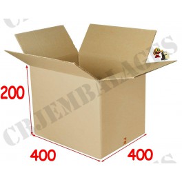 400 x 400 x 200 mm DD Caisse carton (vendu par paquet de 10)
