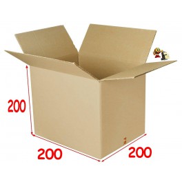 200 x 200 x 200 mm (paquet de 20) Caisse Carton SC