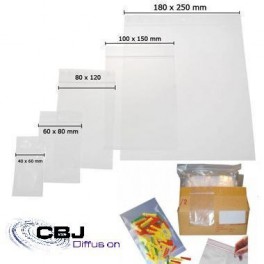 100 sachets ZIP 5 x 7 cm - CBJ Emballages